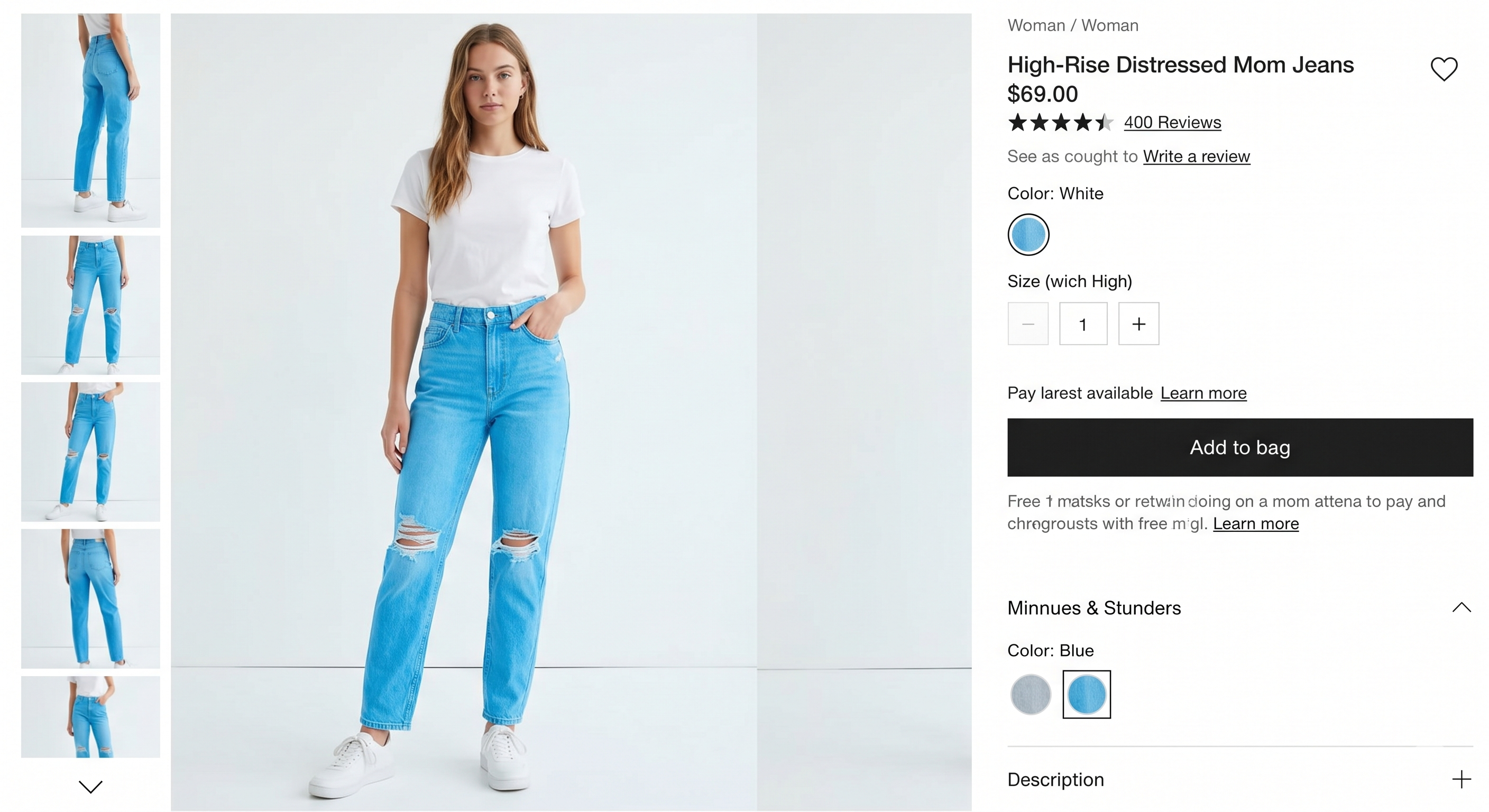 Distressed Mom Jeans