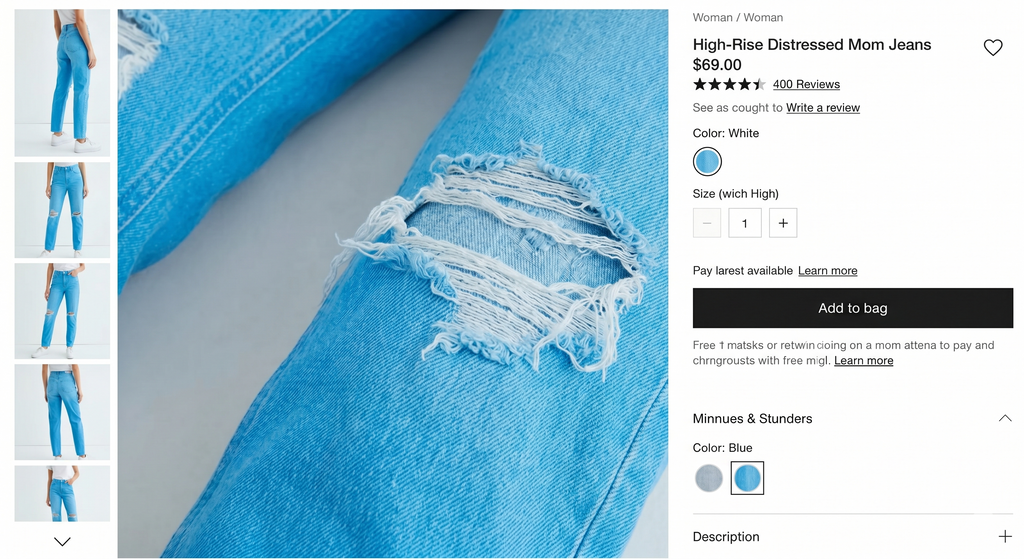 Distressed Mom Jeans