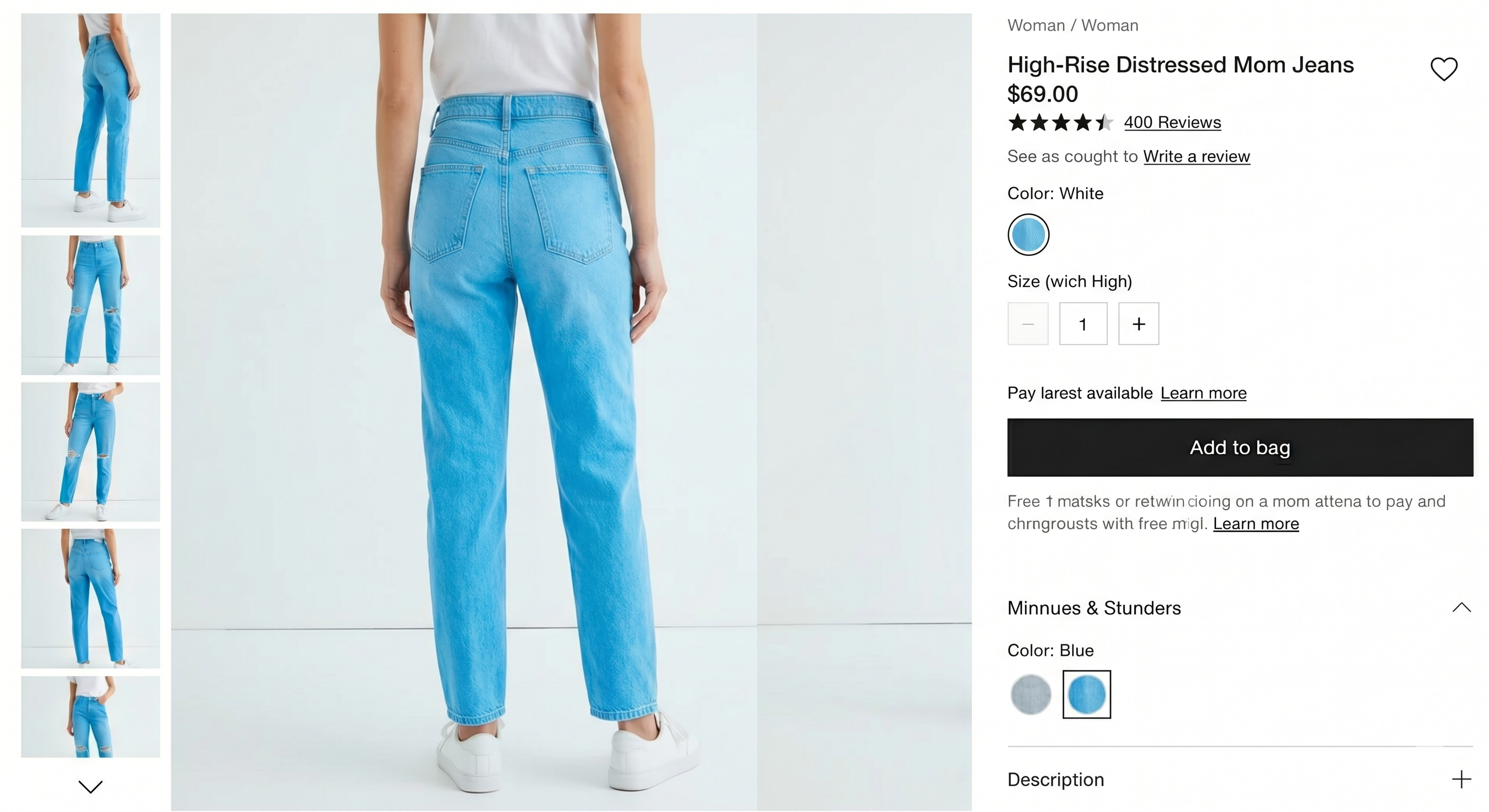 Distressed Mom Jeans