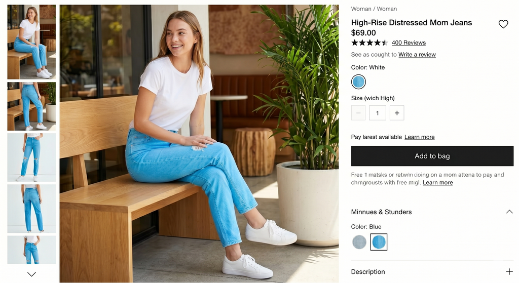 Distressed Mom Jeans