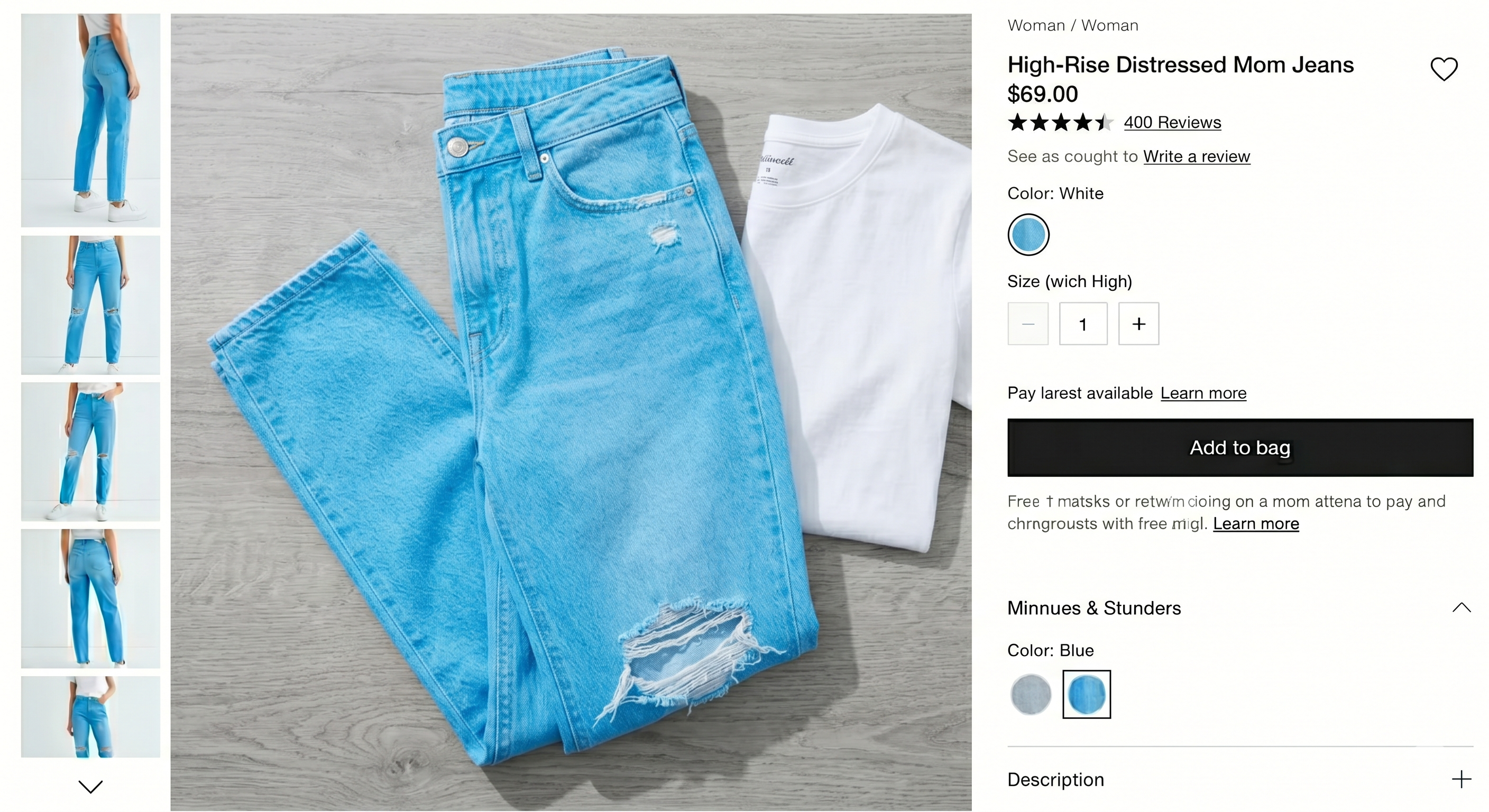 Distressed Mom Jeans