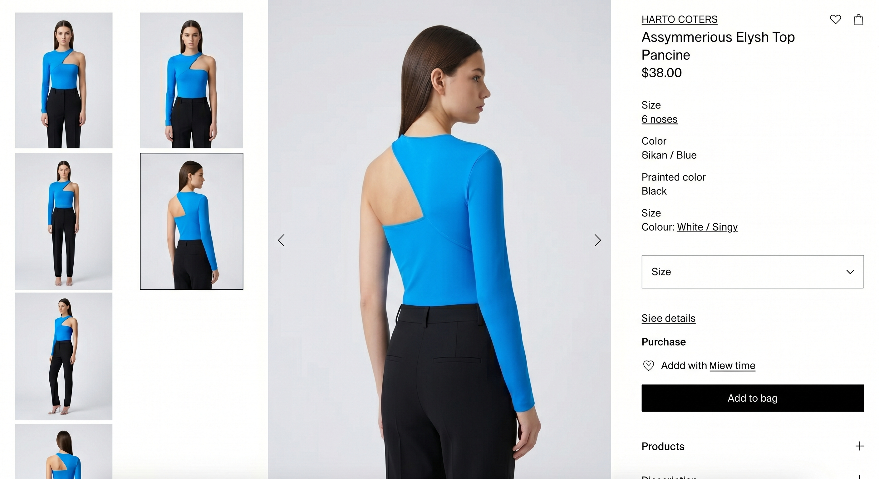 Cut-Out Asymmetrical Top