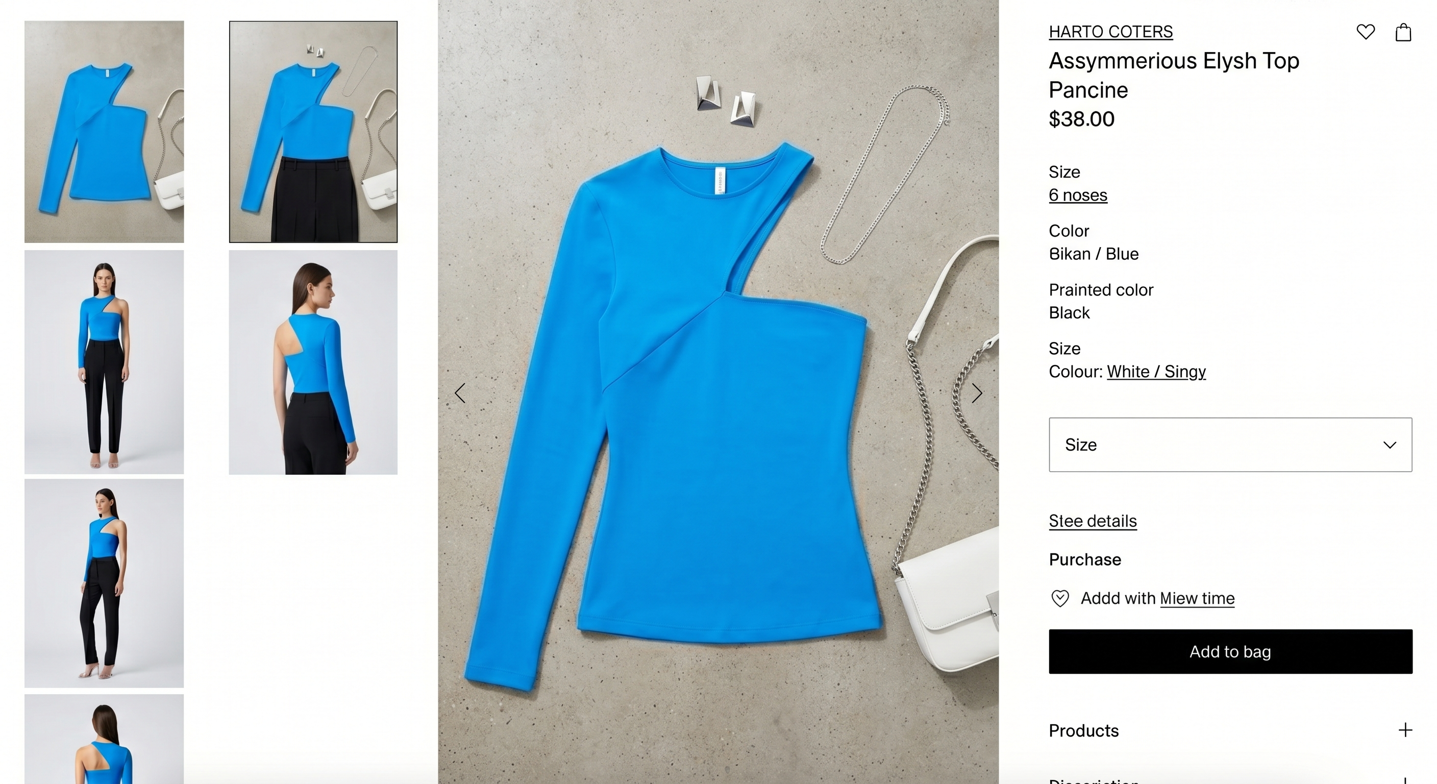 Cut-Out Asymmetrical Top