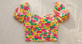 Floral Ruched Crop Top