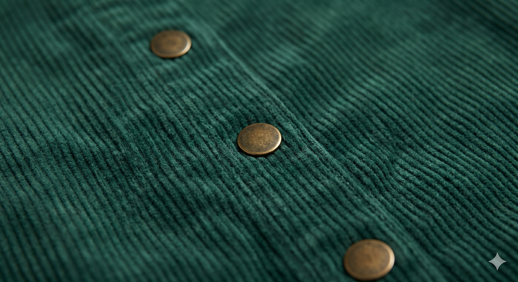 Corduroy Button-Front Skirt