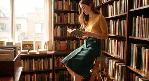 Corduroy Button-Front Skirt