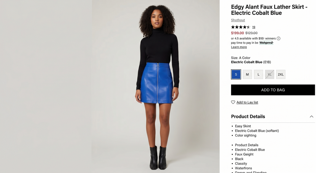 Faux Leather A-Line Skirt