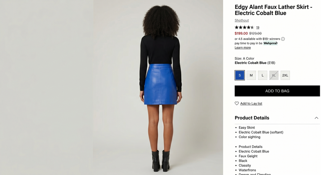 Faux Leather A-Line Skirt