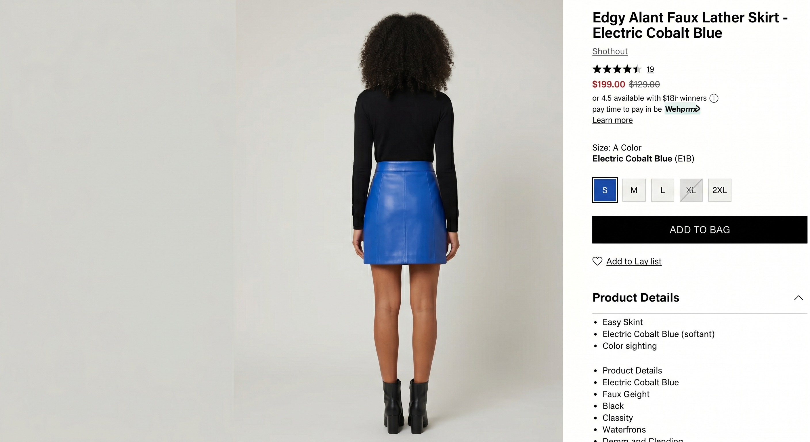 Faux Leather A-Line Skirt